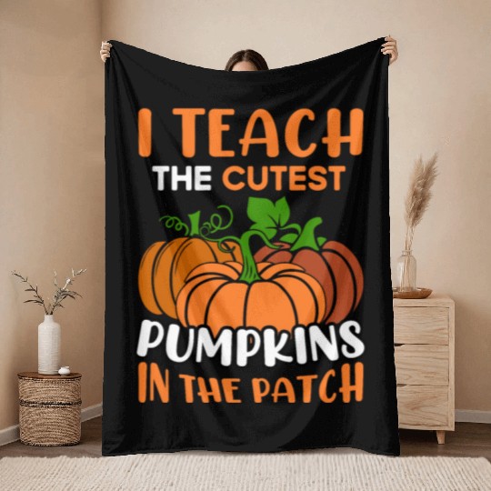 Teacher Halloween Pre-K Teacher Kindergarten Cutes Throw Blankets