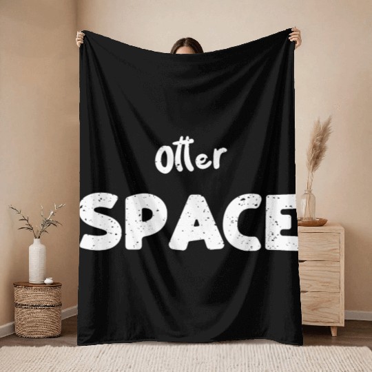 Otter Space - Science Throw Blankets