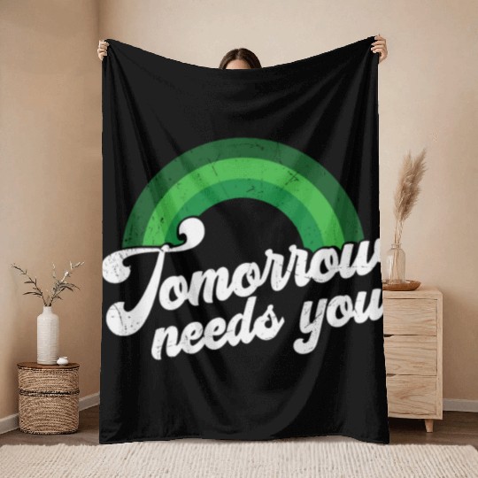 Rainbow Mental Health Tomorrow Needs You Throw Blankets