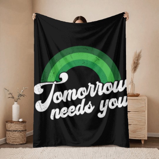 Rainbow Mental Health Tomorrow Needs You Throw Blankets
