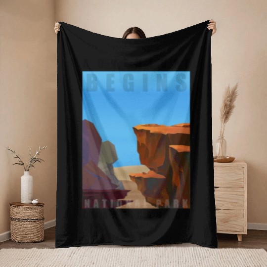 Adventure Grand Canyon cool design Throw Blankets