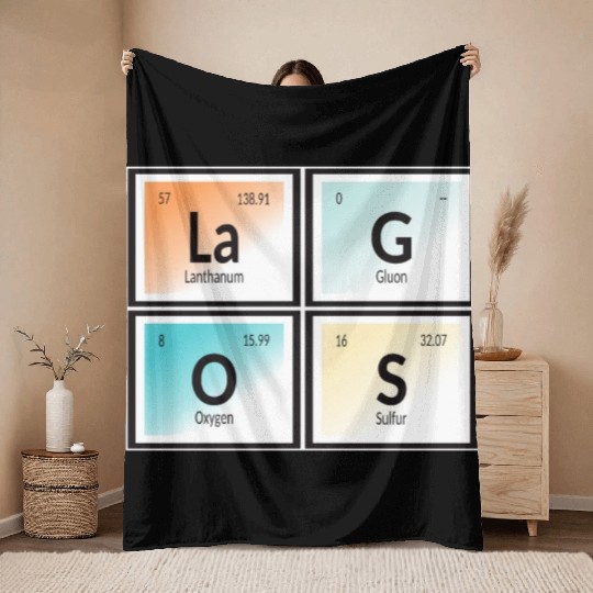 Lagos | Periodic Table of Elements Throw Blankets