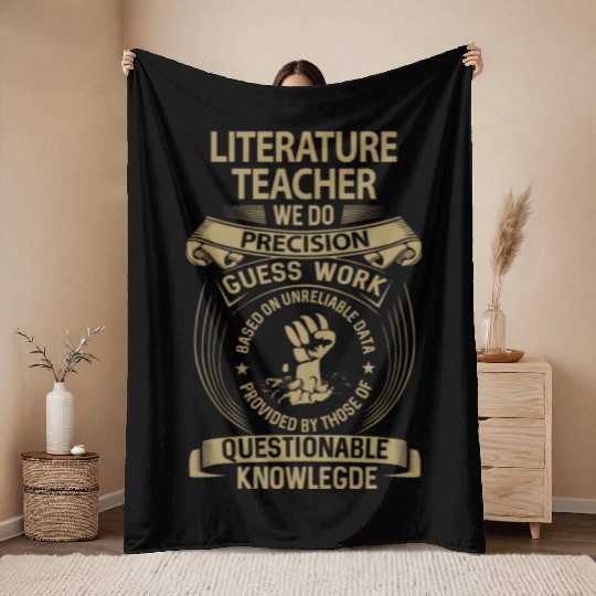 Literature Teacher Throw Blankets - We Do Precision Gift