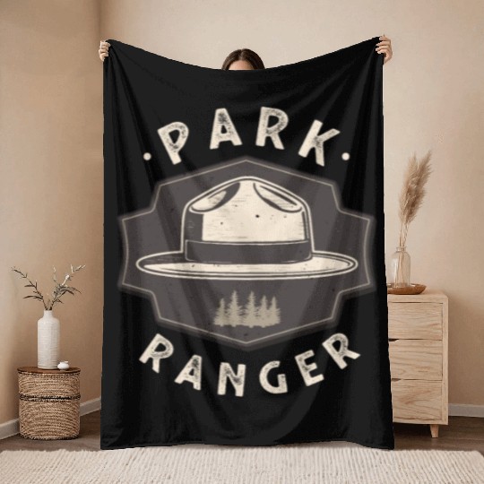 Park Ranger National Park Forester Throw Blankets