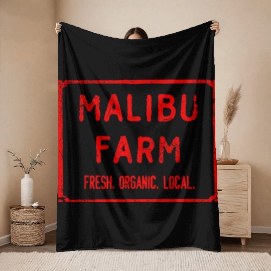 Malibu Farm Miami Beach fresh organic local Throw Blankets