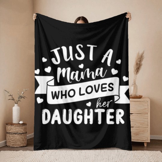 I Love My Daughter Throw Blankets