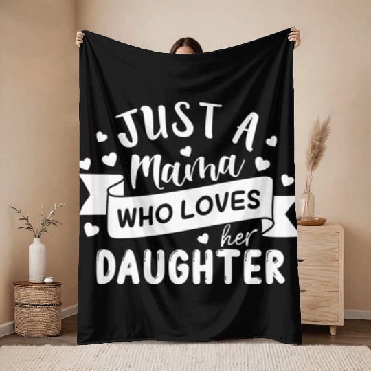 I Love My Daughter Throw Blankets
