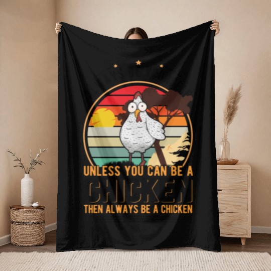 Chickens Gift Farmer Chicken Coop Throw Blankets