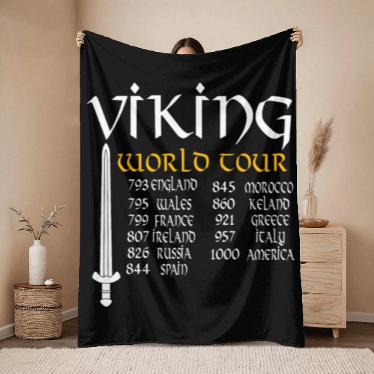 Viking World Tour Throw Blankets