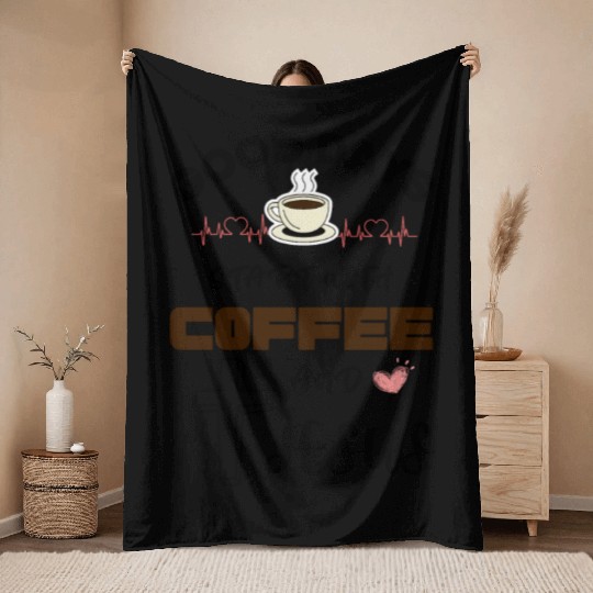 Good days start with coffee and jesus Throw Blankets