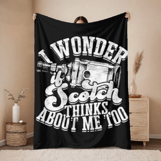 Irish Whiskey Scotch Drinker Alcohol Drinking Throw Blankets