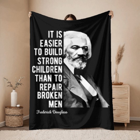 Frederick Douglass Quote For Black History Month Throw Blankets