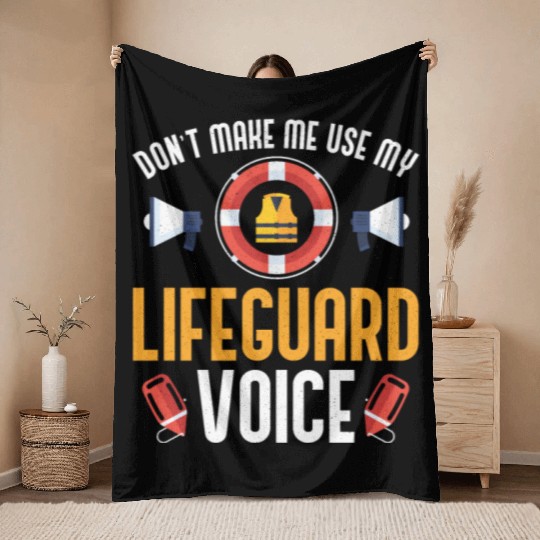 Lifeguard Rescuer Pool Guard Throw Blankets