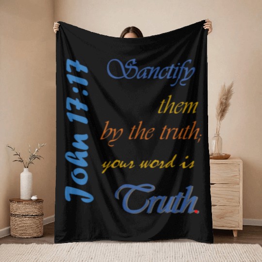 John 17:17 Sharing Scripture Throw Blankets