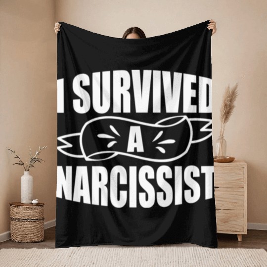 I Survived A Narcissist Divorce Women Divorcee Throw Blankets