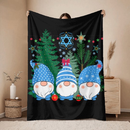 Merry Christmukkah, Jewish Christmas, Hanukkah Throw Blankets