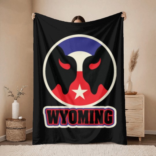 US States WYOMING Throw Blankets