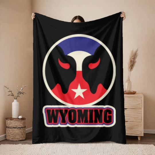 US States WYOMING Throw Blankets