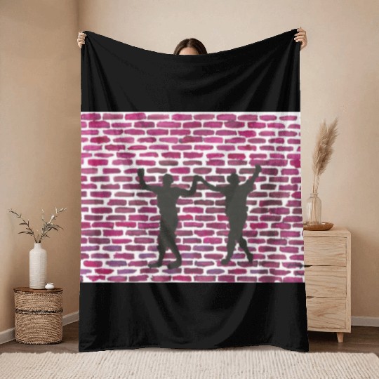 Black magic holyhock online by Yeshaya Dank Throw Blankets
