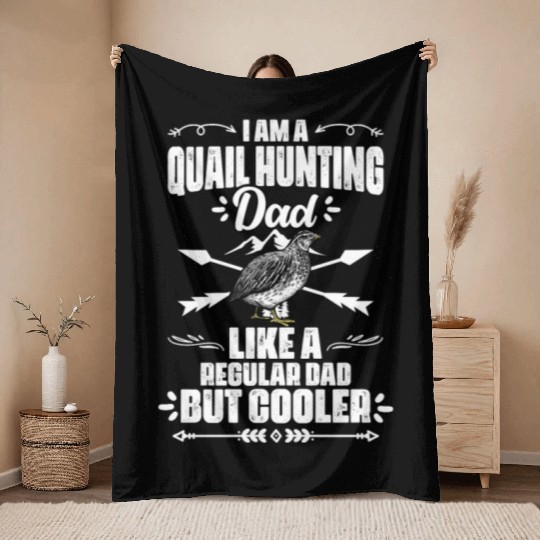 Funny Quail Hunting Season For A Bobwhite Quail Throw Blankets