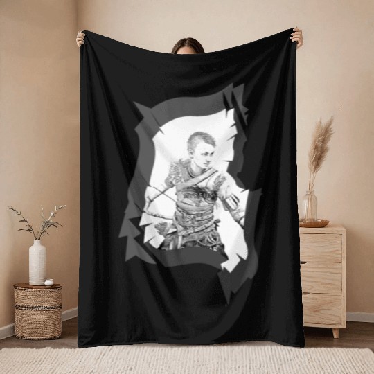 Son kratos,god of war. PS 4 Throw Blankets