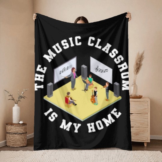 Music Teacher Throw Blankets