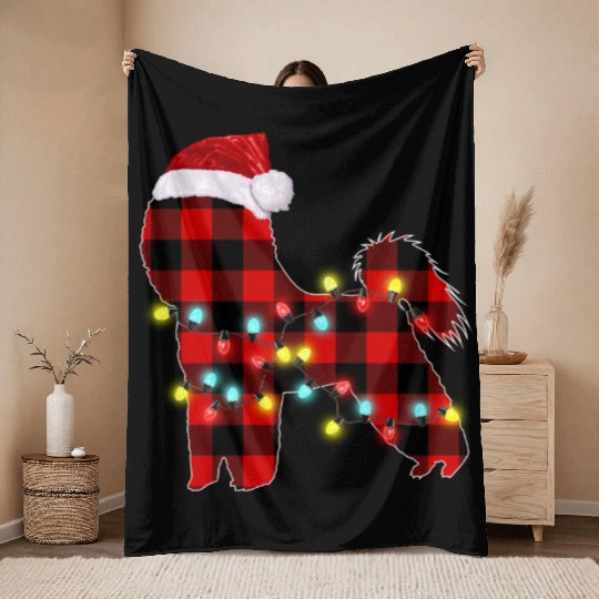 Bichon Frise Christmas Dog Lover Pajamas Throw Blankets