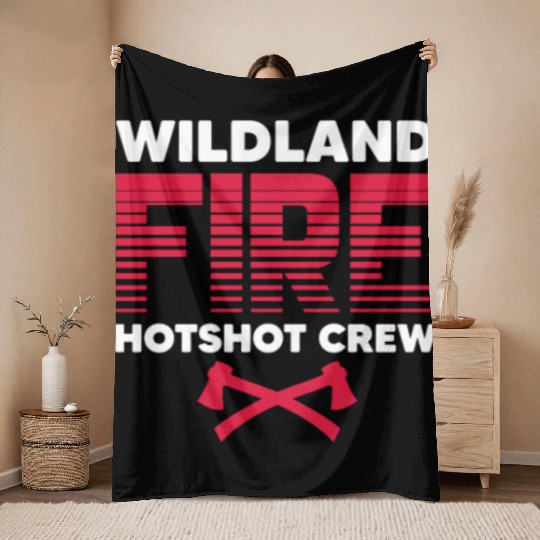Wildland Fire Hotshot Crew Throw Blankets