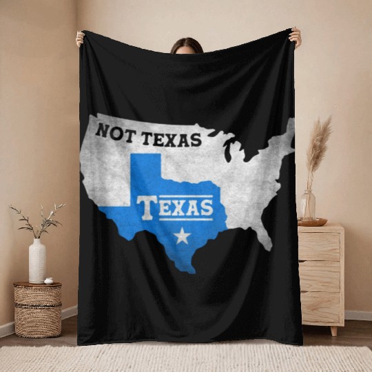 Big Texas Design for proud Texans Throw Blankets