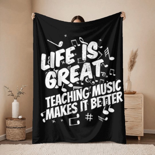 Music Teacher Throw Blankets
