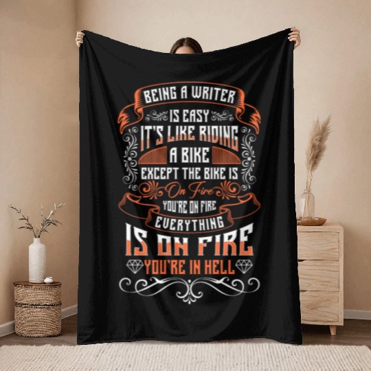 Writer Literature Throw Blankets