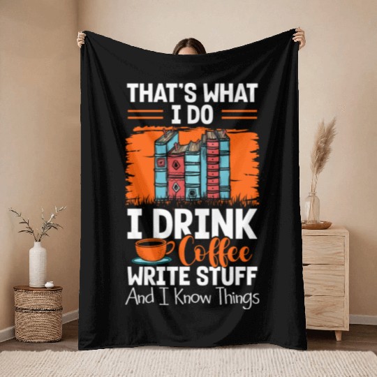 Author Books Journalist Thriller Throw Blankets