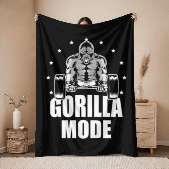 Gorilla Mode Monkey Whisperer Animal Zookeeper Throw Blankets