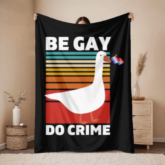 BGD crime. LGBTQ Pride. Throw Blankets