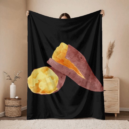 Sweet Potato - The Roots Series Throw Blankets
