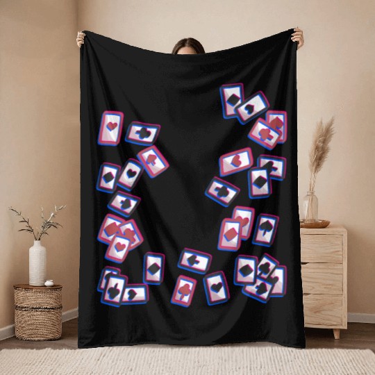 Playing card card game board game Throw Blankets