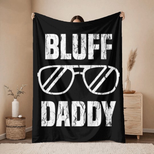 Bluff Daddy Playing Card Throw Blankets Aviation Design
