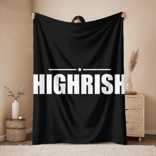 Highrish Weed Marijuana St Patricks Day Throw Blankets