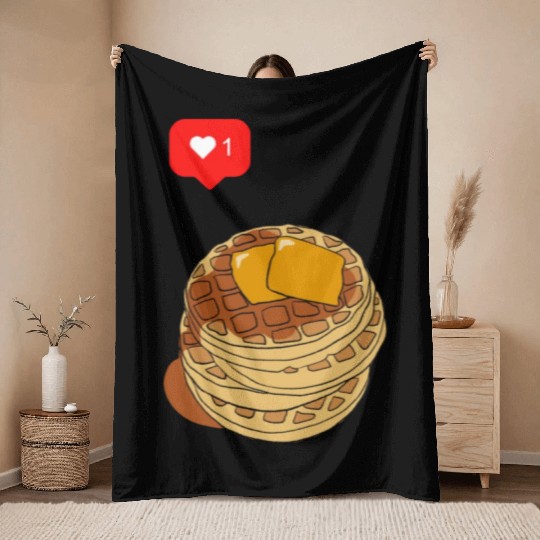 Waffle lover Throw Blankets