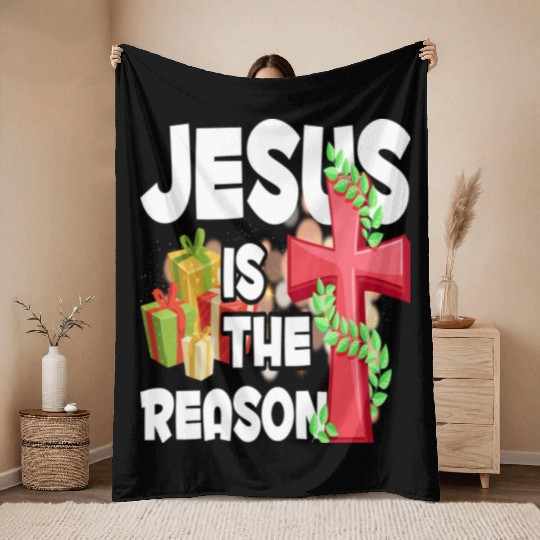 Jesus Is The Reason For The Season Christian Throw Blankets