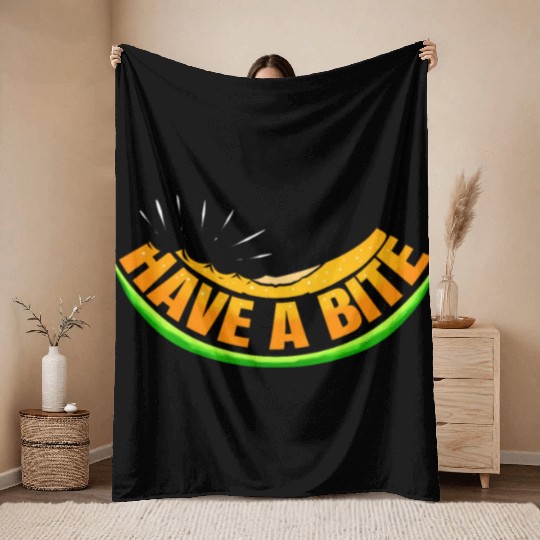 Have A Bite Of This Watermelon - Vegetarian And Throw Blankets