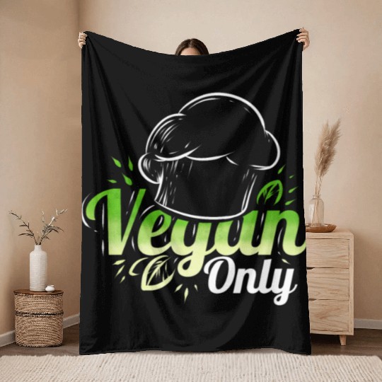 Chefs Hat Cooking Only Veggies For Vegetarian And Throw Blankets