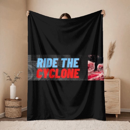 RIDE THE CYCLONE, WEATHER THE STORM Throw Blankets