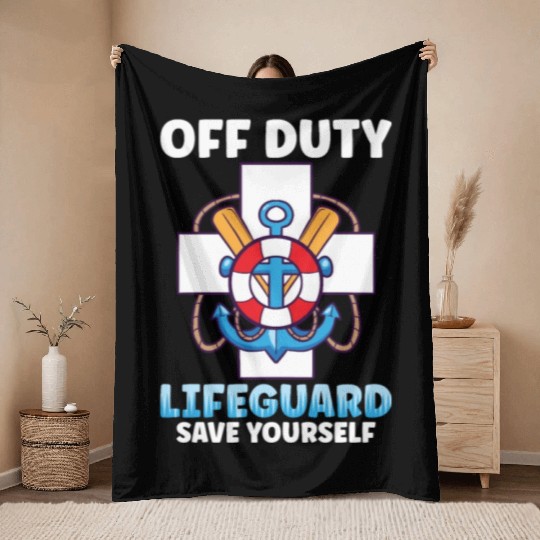Swimmer Scuba Diving Lifeguard Water Sport Throw Blankets