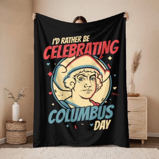Columbus Day 1492 Throw Blankets