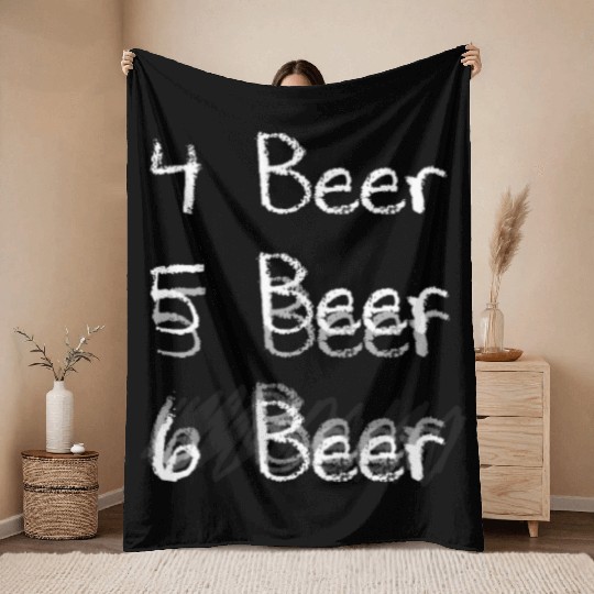 Funny beer alcohol party saying Throw Blankets