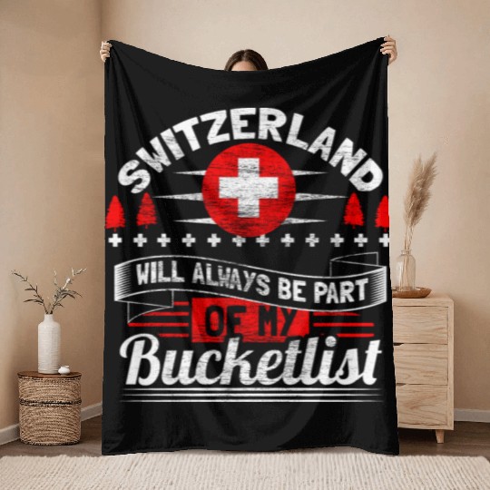 Switzerland Matterhorn Home Gift Idea Throw Blankets
