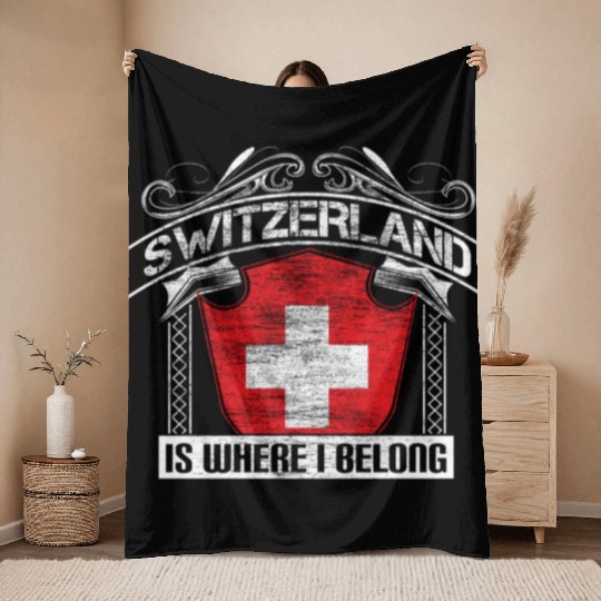 Switzerland Matterhorn State Throw Blankets