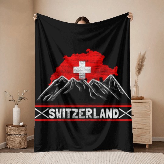 Switzerland Swiss Origin Gift Throw Blankets