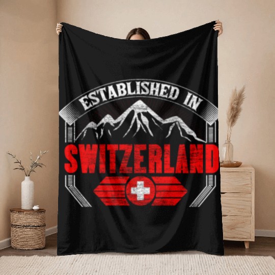 Switzerland Proud Gift Idea Throw Blankets
